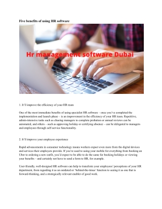 Hr management software Dubai