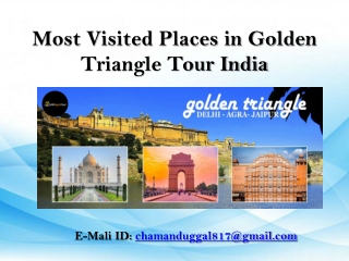 Most Visited Places in Golden Triangle Tour India