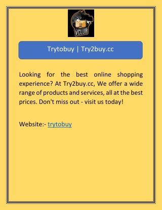 Trytobuy | Try2buy.cc