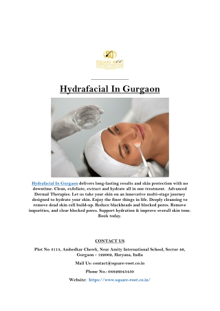 Hydrafacial In Gurgaon