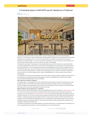 A Coworking Space in Delhi NCR was All I Needed as a Freelancer