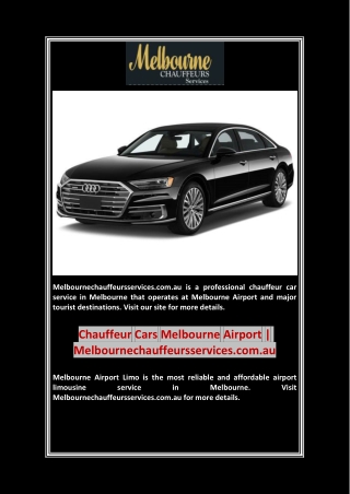 Chauffeur Cars Melbourne Airport | Melbournechauffeursservices.com.au