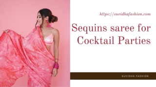 Sequins Saree for Cocktail Parties