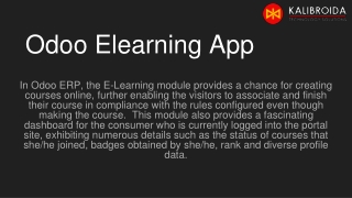 Odoo Elearning App