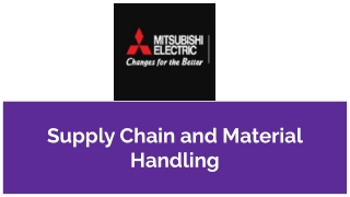 Supply Chain and Material Handling