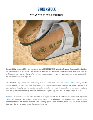 Check Out the Latest Collection Of Vegan Style Footwear by BIRKENSTOCK