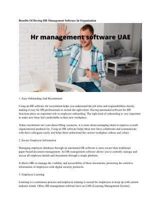 Hr management software UAE