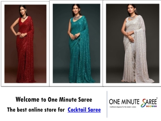 Best Cocktail Saree Collection | Sequin Embroidery | Georgette Floral Saree