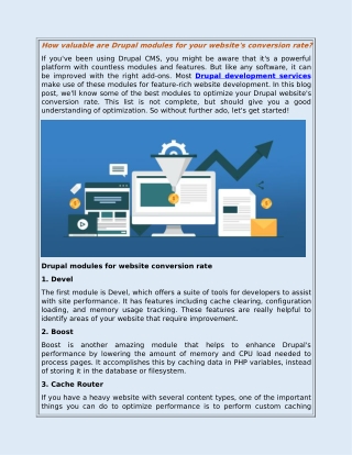 How valuable are Drupal modules for your website's conversion rate