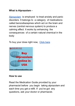 Buy alprazolam online in USA