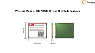 Wireless Module SIM7600EI - WI-369-D with its features