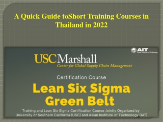 A Quick Guide toShort Training Courses in Thailand in 2022