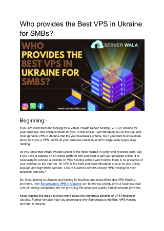 Best VPS in Ukraine for small to large-scale businesses