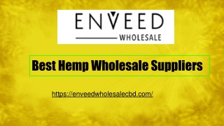 Best Hemp Wholesale Suppliers
