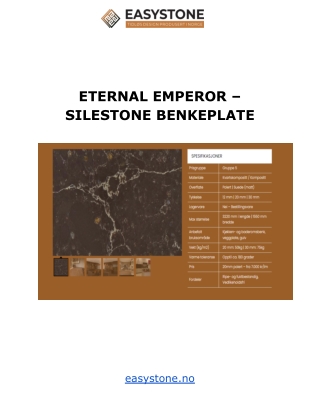 ETERNAL EMPEROR – SILESTONE BENKEPLATE