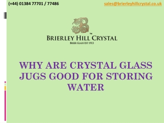 Why Are Crystal Glass Jugs Good for Storing Water