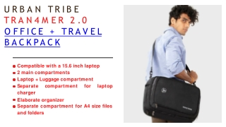 Urban tribe transformer 2.0 office travel backpack