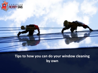 Tips to how you can do your window cleaning by own
