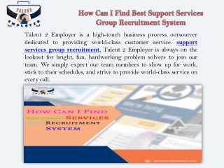 How Can I Find Best Support Services Group Recruitment System