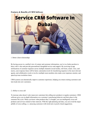 Service CRM Software in Dubai
