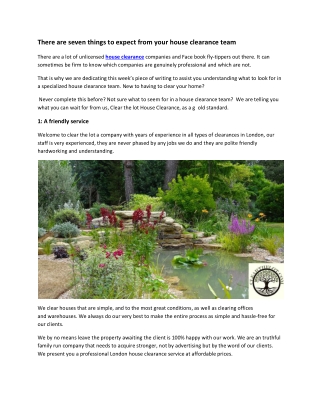 There are seven things to expect from your house clearance team (1)