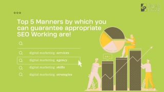 Top 5 Manners by which you can guarantee appropriate SEO Working are!