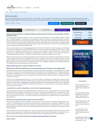 BPA Free Cans Market- Global Industry Analysis, Size
