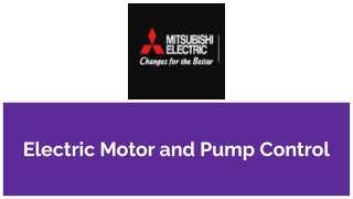 Electric Motor and Pump Control