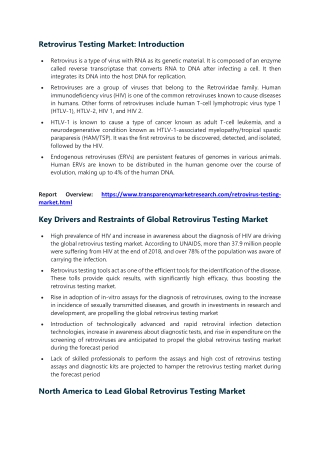 Retrovirus Testing Market
