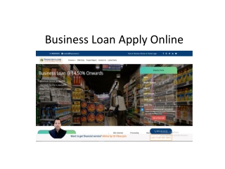 Business Loan Apply Online