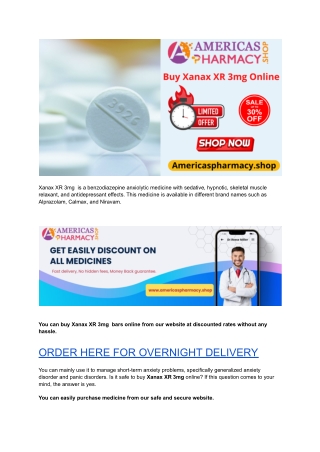 Buy Xanax XR 3mg without prescription _ Americaspharmacy (1)