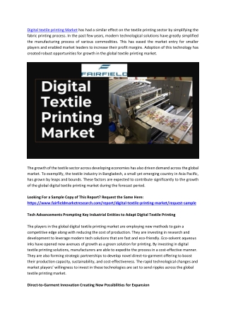 Digital Textile Printing Market