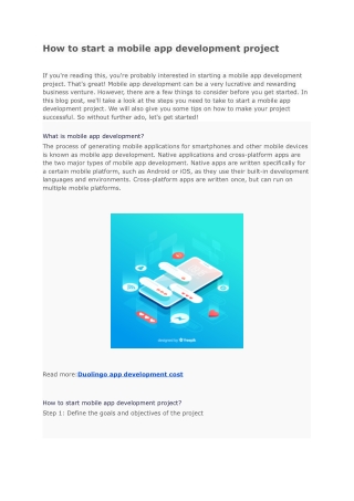 How to start mobile app development project - Google Docs