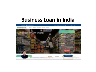 Business Loan in India