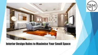 Interior Design Rules to Maximise Your Small Space