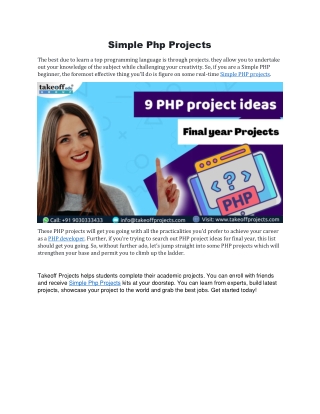 Simple Php Projects