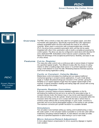 Rotary Die Cutter Control for paper and other web applications