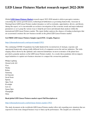 LED Linear Fixtures Market Share and Size Growth opportunity Trends Analysis