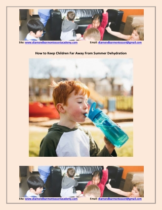 How To Keep Children Far Away From Summer Dehydration
