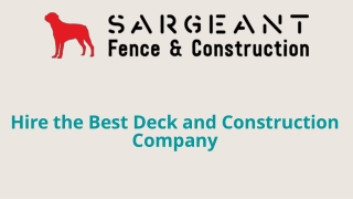 Best Deck and Construction Company