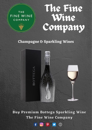 Buy Premium Bottega Sparkling Wine The Fine Wine Company