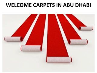WELCOME CARPETS IN ABU DHABI