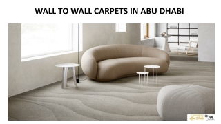 WALL TO WALL CARPETS IN ABU DHABI