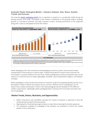 Australia Plastic Packaging Market