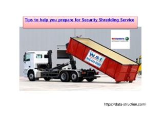 Tips to help you prepare for Security Shredding Service