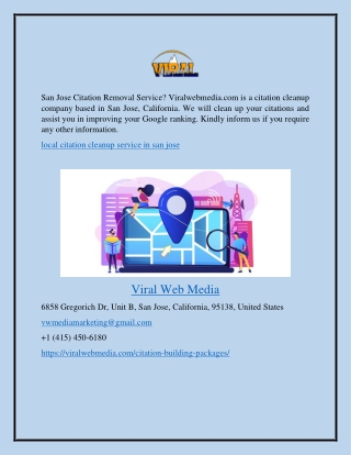 Local Citation Cleanup Service in San Jose Viralwebmedia.com