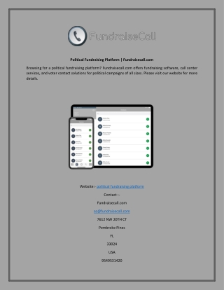 Political Fundraising Platform | Fundraisecall.com