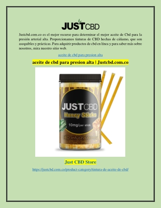 aceite de cbd para presion alta | Justcbd.com.co