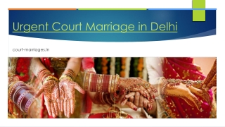 Urgent Court Marriage in Delhi