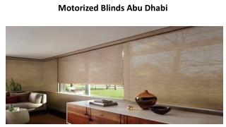 Motorized Blinds Abu Dhabi